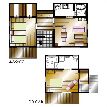 居室にはキッチン、浴室、トイレ、クローゼットを完備